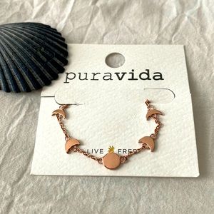 NWT Pura Vida Moon Phase Rose Gold Bracelet